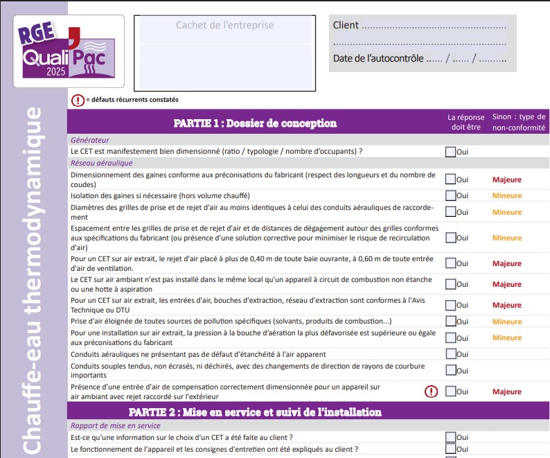 Qualipac 2025 chauffe-eau thermodynamiques